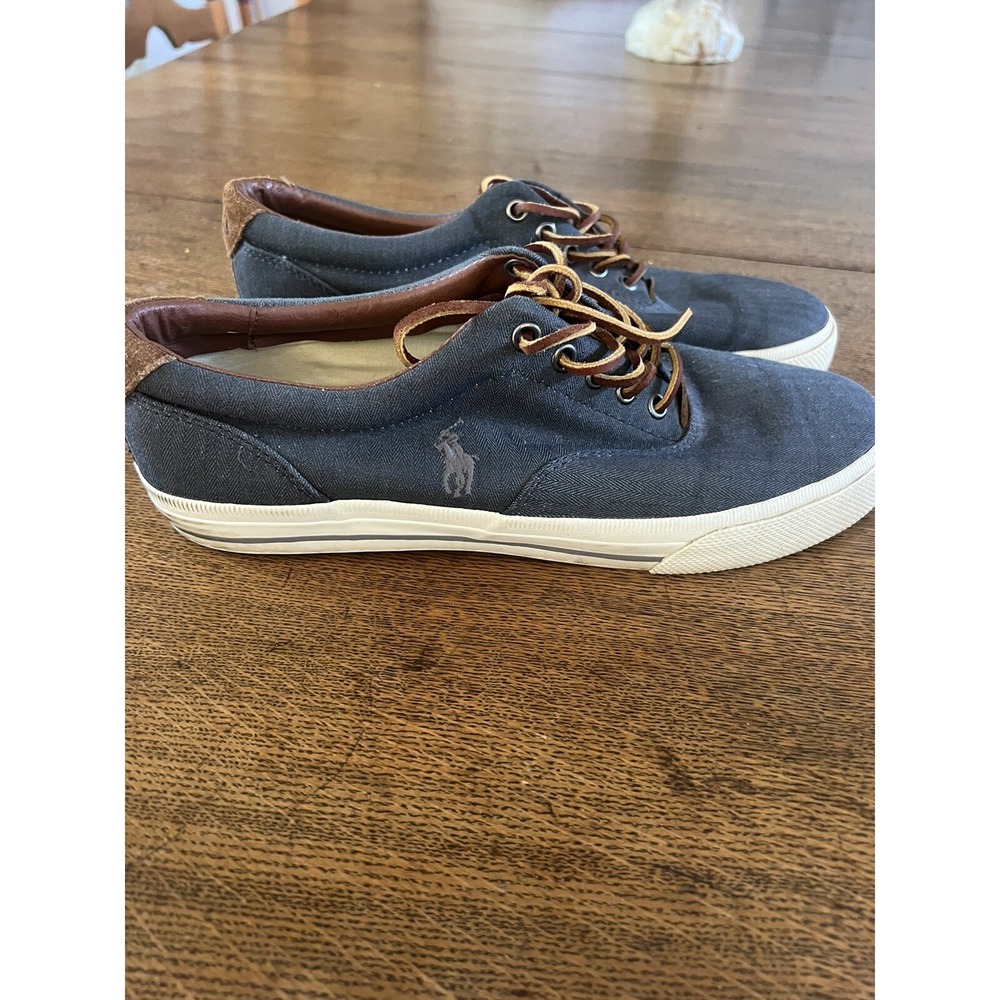 Polo Ralph Lauren Mens Vaughn Chambray Herringbone Sport Shoes Size 10.5